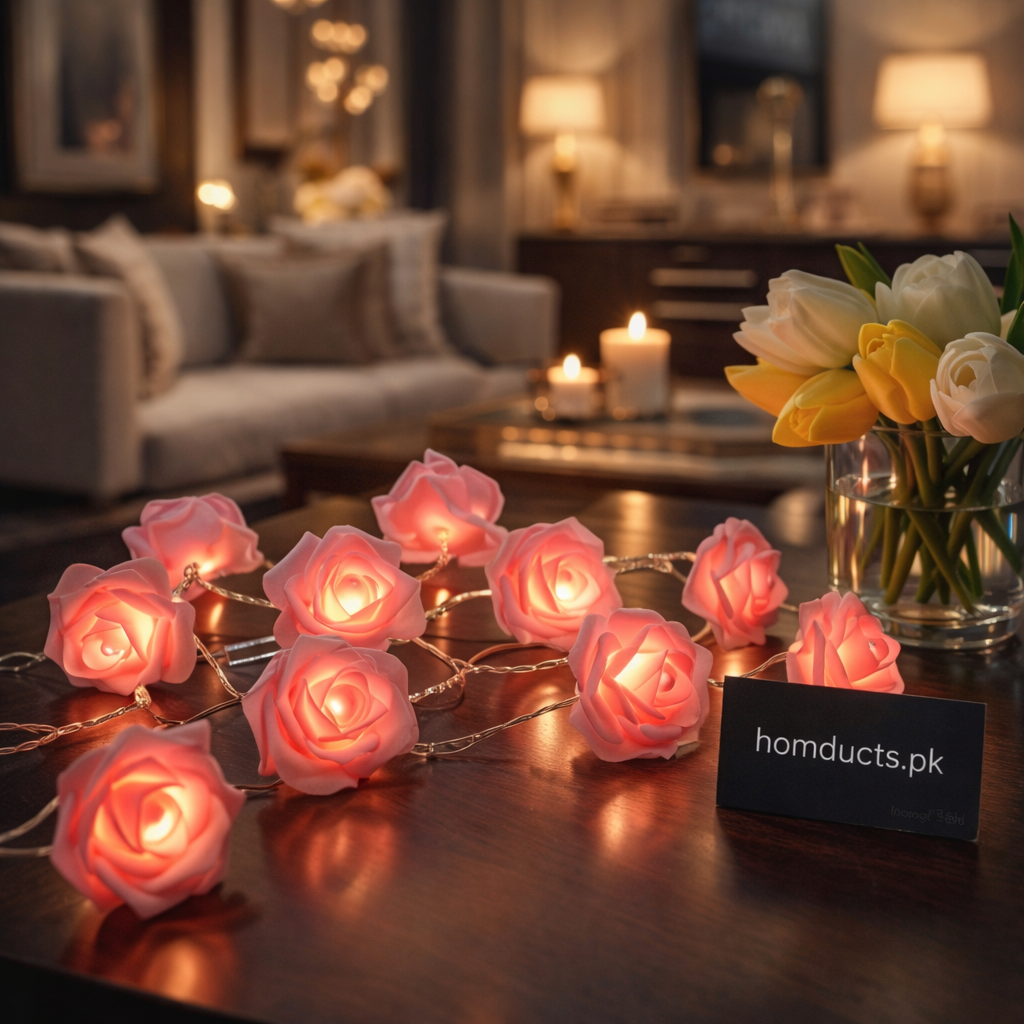 Elegant Rose Fairy String Lights – Decorative Floral LED Garland for Home & Events