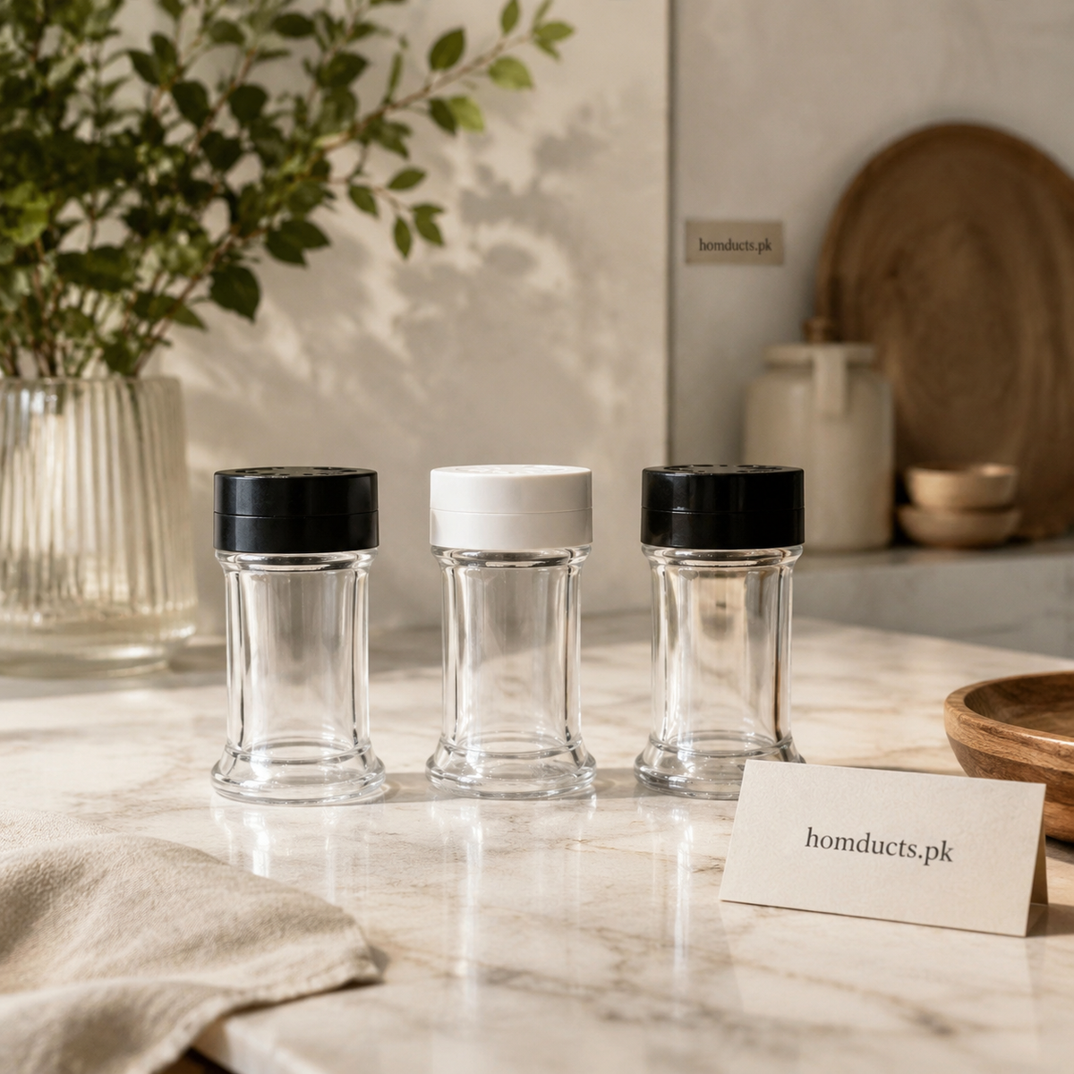 Clear Salt & Pepper Seasoning Shaker – 1 Pc
