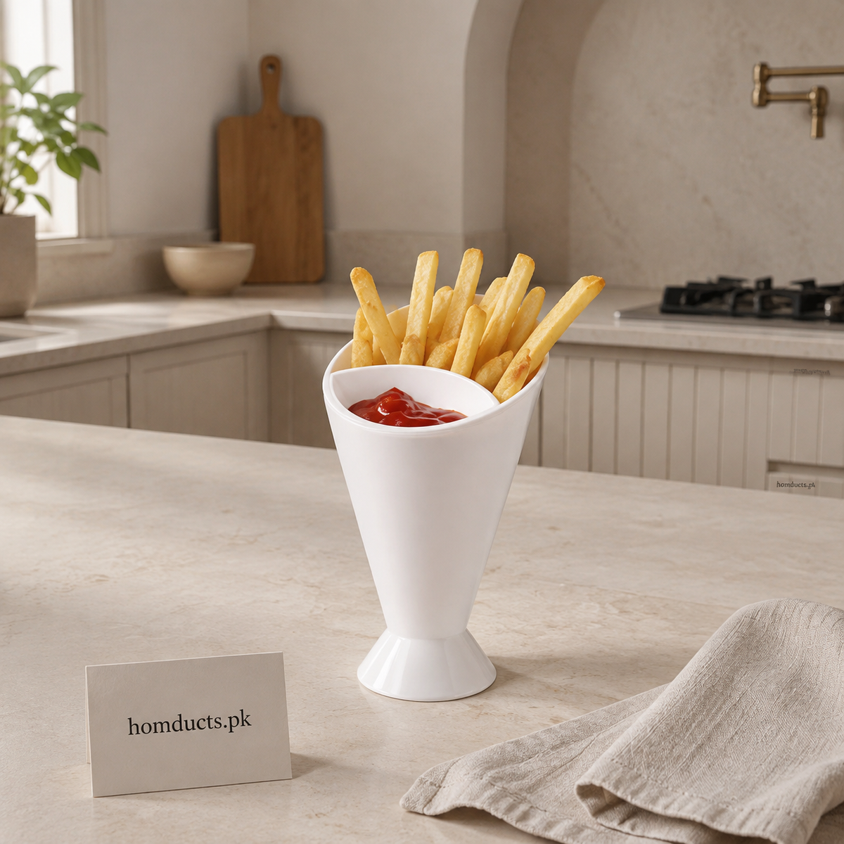 2-in-1 French Fries & Dip Serving Cup – 1 Pc