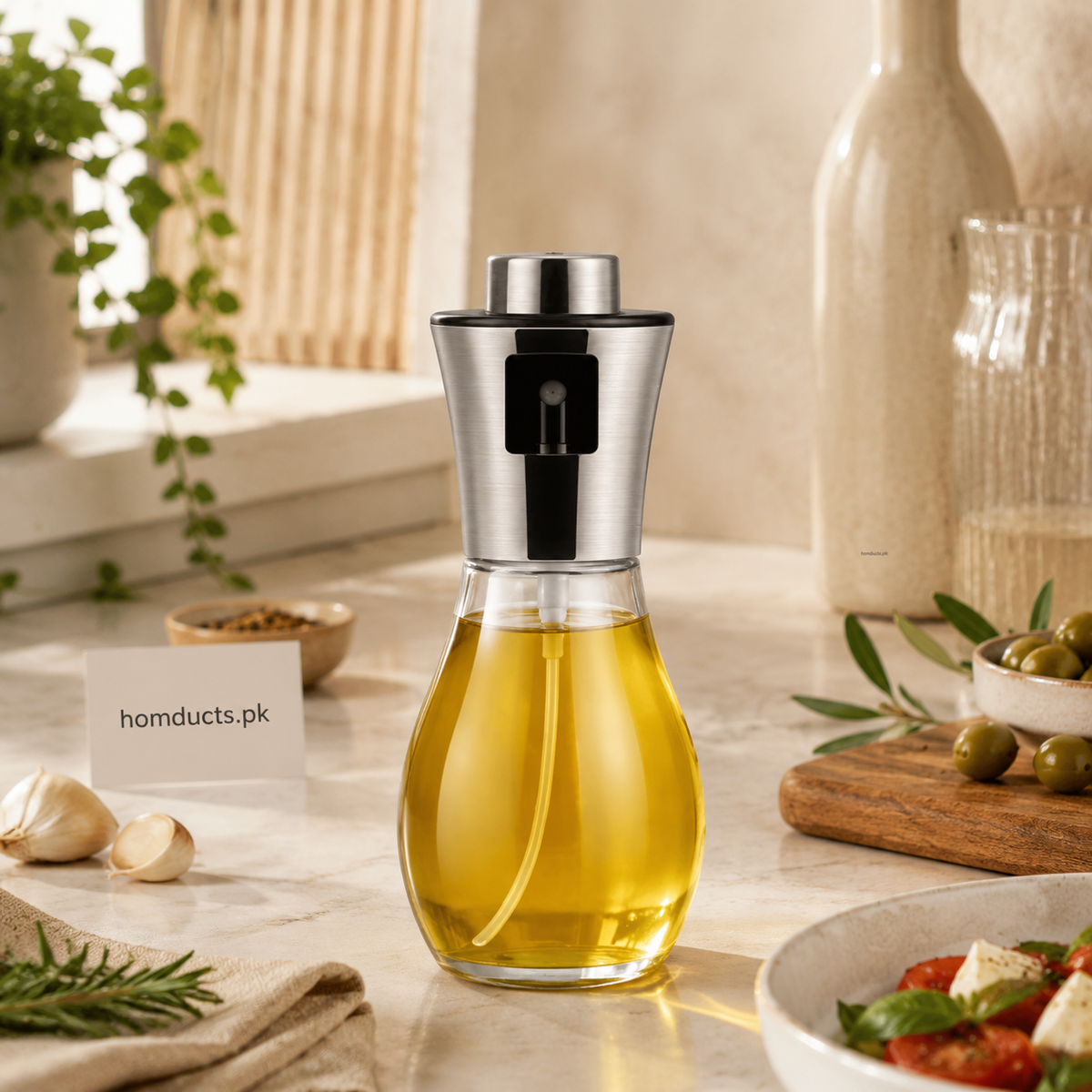 2-in-1 Glass Oil & Vinegar Spray Dispenser